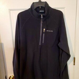 Columbia Men's Black Fast Trek Half Zip Fleece Pullover XL